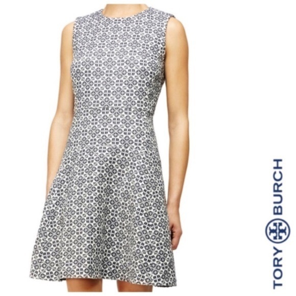 Tory Burch Dresses & Skirts - NWT Tory Burch Flared Sleeveless Jacquard Dress